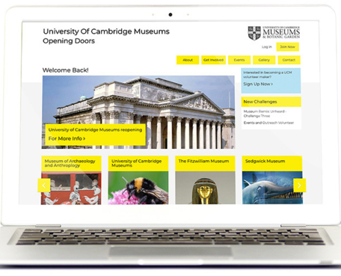Laptop displaying UOC volunteer Makers website